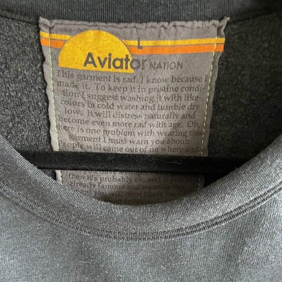 Aviator Nation - Bolt Embroidery Classic Cropped Crew Sweatshirt. Worn once. - Picture 2 of 4